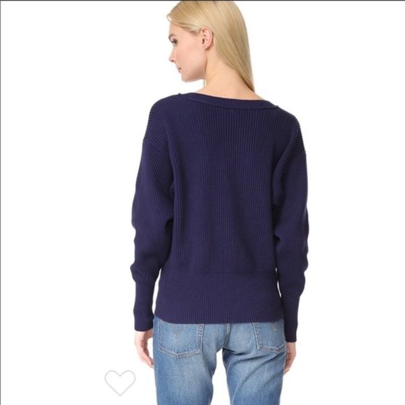 SOLD: Free People Allure Pullover V Knit Sweater Oversize Baggy XS Anthro Vibe - Picture 8 of 9